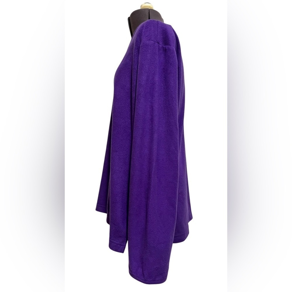 Oscar de la Renta Cozy Pajama Lounge Top Purple Size M - Picture 4 of 7